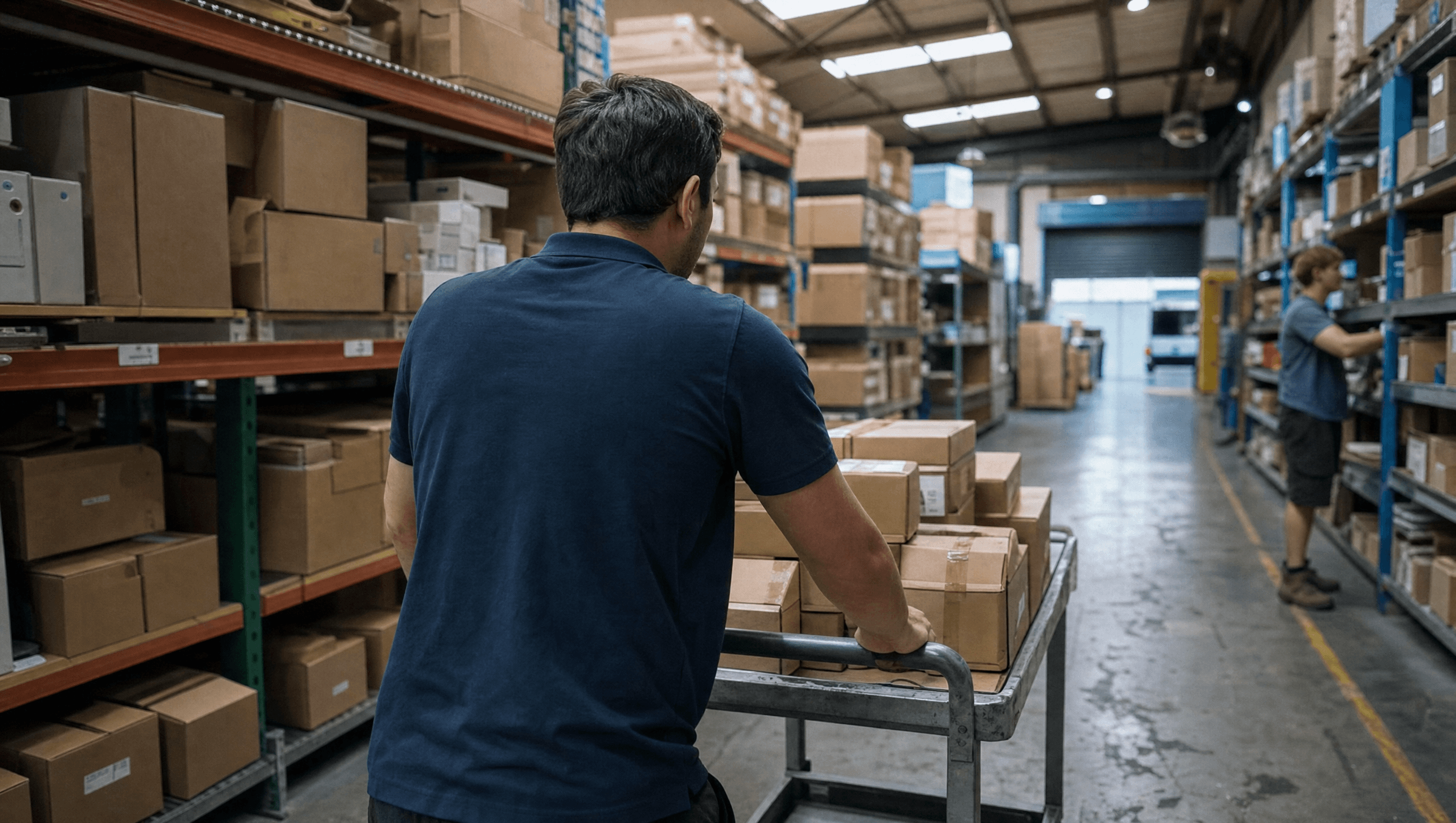 Smart Prep Center warehouse floor — staff prepping e-commerce orders