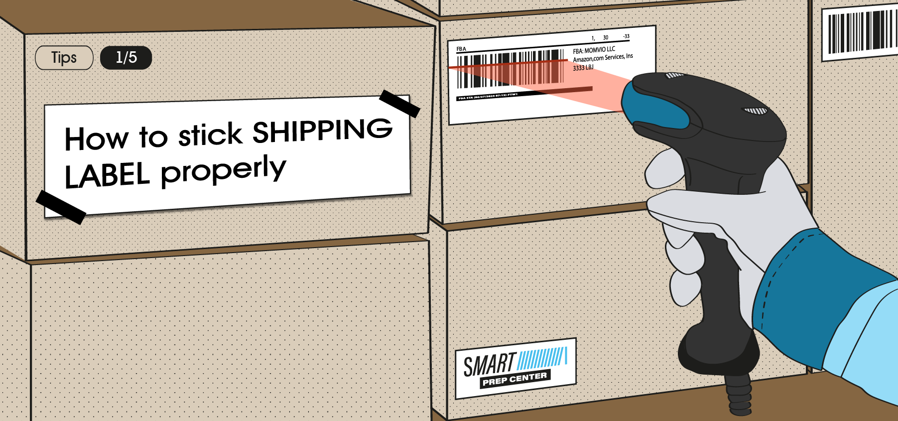How to stick SHIPPING LABEL properly